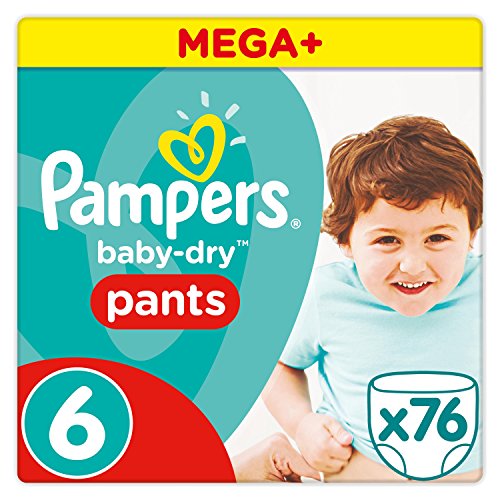 Pampers - Baby Dry Pants - Couches-culottes Taille 6 &lpar;&plus;15 kg&rpar; - Mega&plus; Pack &lpar;x76 culottes&rpar;