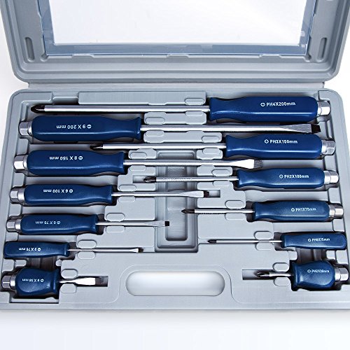 Coffret pro 12 pièces tournevis en acier chrome vanadium magnétisé hexagonaux Coffret pro 12 pièces tournevis en acier chrome vanadium magnétisé hexagonaux