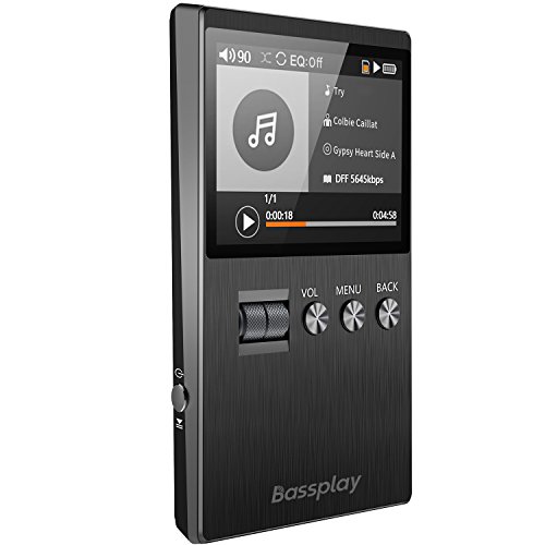Lecteur MP3 haute résolution, Bassplay P5000 Lecteur audio numérique portable avec fente pour carte SD jusqu'à 128 Go de mémoire extensible ne comprenant pas de carte SD Lecteur MP3 haute résolution, Bassplay P5000 Lecteur audio numérique portable avec fente pour carte SD jusqu'à 128 Go de mémoire extensible ne comprenant pas de carte SD