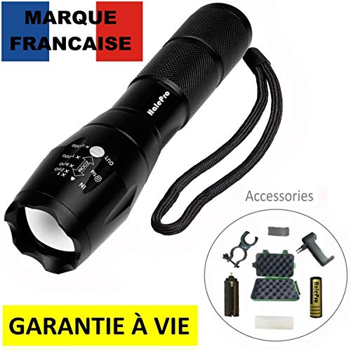 Halepro Torche Lampe de Poche LED, Rechargeable Torche LED-Lampe de Vélo,Lampe de Torche Militaire Poche LED Ultra Puissante Zoomable, L2 CREE LED-1000 Lumens, 5 Modes d'éclairage Ajustable, étanche Halepro Torche Lampe de Poche LED, Rechargeable Torche LED-Lampe de Vélo,Lampe de Torche Militaire Poche LED Ultra Puissante Zoomable, L2 CREE LED-1000 Lumens, 5 Modes d'éclairage Ajustable, étanche
