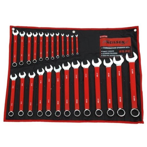 Neilsen Jeu de clés plates CT0126 6-32 mm ? Rouge (25 pièces) Neilsen Jeu de clés plates CT0126 6-32 mm ? Rouge (25 pièces)