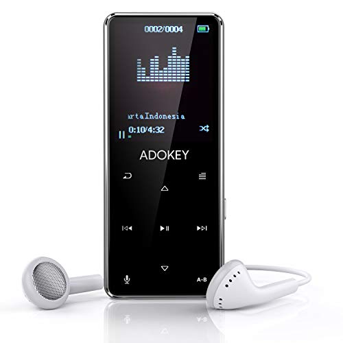 Lecteur Musique MP3, ADOKEY 8Go Métal Baladeur MP3 MP4 Bluetooth Sport Baladeur MP3 Radio FM avec Boutons Tactile, 1.8 TFT Écran, Supporte Carte Micro SD Jusqu?à 64Go -Noir Lecteur Musique MP3, ADOKEY 8Go Métal Baladeur MP3 MP4 Bluetooth Sport Baladeur MP3 Radio FM avec Boutons Tactile, 1.8 TFT Écran, Supporte Carte Micro SD Jusqu?à 64Go -Noir