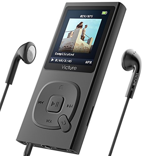 Victure Lecteur MP3 en Metal 100H Lecteur Musique Portable 8Go avec Radio FM, 1.8 TFT Écran, Enregistreur Vocal, Supporte carte SD jusqu?à 64Go Victure Lecteur MP3 en Metal 100H Lecteur Musique Portable 8Go avec Radio FM, 1.8 TFT Écran, Enregistreur Vocal, Supporte carte SD jusqu?à 64Go