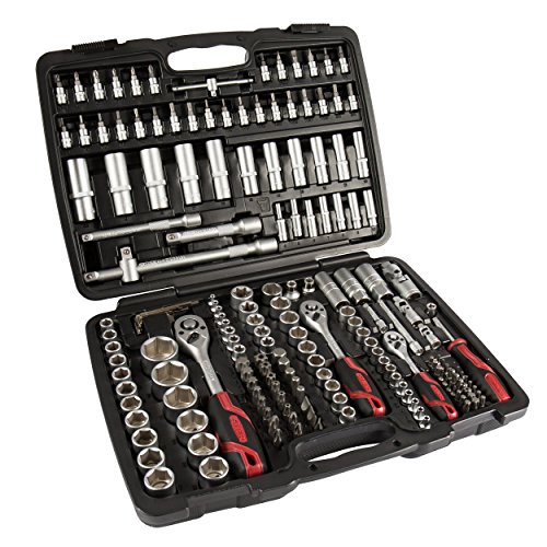 Taureau Jeu de douilles 179 pièces | 1/2 1/4 & 3/8 "Clé à cliquet (Cliquet réversible) | Six Pans Clé à douille Torx fente Phillips pozidriv Bits de douilles Taureau Jeu de douilles 179 pièces | 1/2 1/4 & 3/8 "Clé à cliquet (Cliquet réversible) | Six Pans Clé à douille Torx fente Phillips pozidriv Bits de douilles