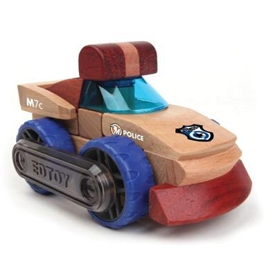 Véhicule en bois - Transformobile : Voiture de police Véhicule en bois - Transformobile : Voiture de police