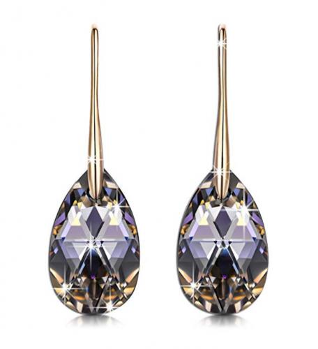 Boucles d'Oreilles Pendantes Femme Goutte d'Eau avec Cristaux de Swarovski, 