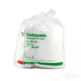 COTOPADS RECTANGLE COTON 8CM X 10CM 200 COTOPADS RECTANGLE COTON 8CM X 10CM 200