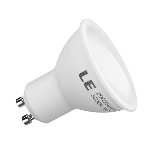 LE Ampoule LED GU10 6W, équivalant à une ampoule halogène 75W, 510lm, Blanc chaud LE Ampoule LED GU10 6W, équivalant à une ampoule halogène 75W, 510lm, Blanc chaud