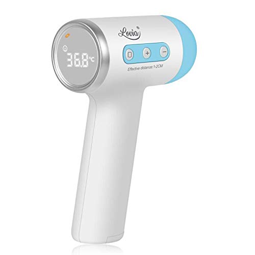 Thermometre Frontal Infrarouge pour B&eacute;b&eacute; Adulte - Lovia Professionnel Sans Contact Num&eacute;rique M&eacute;dical Pr&eacute;cise Thermom&egrave;tre Infrarouge&comma; Mode Front et Objet&comma; FDA&sol;CE Certification