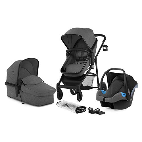 Kinderkraft JULI Poussette 3 en 1&comma; Landau B&eacute;b&eacute;&comma; Si&egrave;ge-auto et Accessoires&comma; Gris