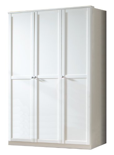 Wimex Armoire à vêtements Mika I - Blanc alpin - 135 cm - 3 portes