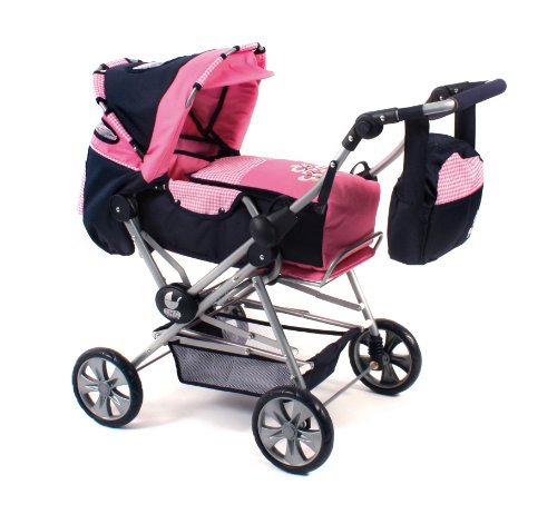 Bayer Chic 2000 562 46 Combiné poussette Road Star - Marine, rose, motifs Vichy