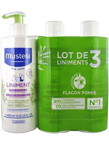 Mustela Liniment Lot de 3 x 400 ml &lpar;dont 1 Flacon Pompe&rpar;