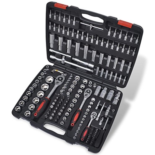 vidaXL Coffret 193 pcs Douilles et Cliquets 1/2" et 1/4" à Couplage Rapide vidaXL Coffret 193 pcs Douilles et Cliquets 1/2" et 1/4" à Couplage Rapide