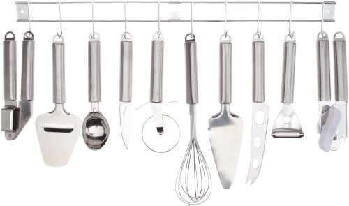 Tarrerias Bonjean 440460 Barre de Support d'Ustensiles Cuisine 10 Pièces Inox