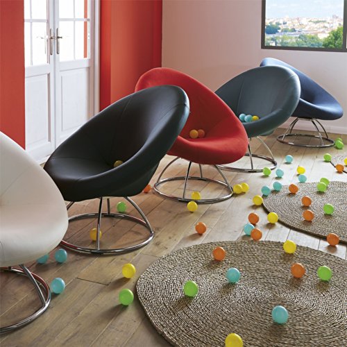 Elipse Fauteuil bleu forme design Bleu - Alinea 82.0x83.0x82.0.