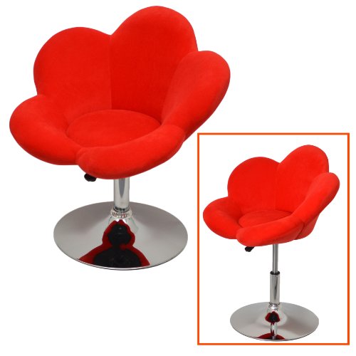 1x tabouret de bar "fleur rouge" chaise Chaise longue design Chaise de bar pivotante D0