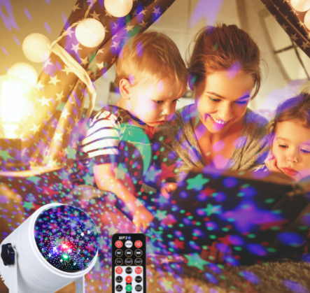 Projecteur oc&eacute;anique pour enfants avec t&eacute;l&eacute;commande