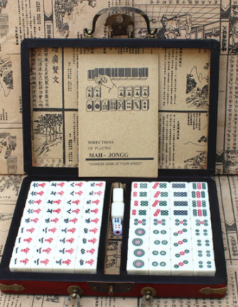 Jeu de 144 tuiles de Mahjong numérotées chinoises