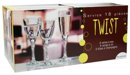 Reception 1611680 Service 18 Pièces Verre à Pied Twist