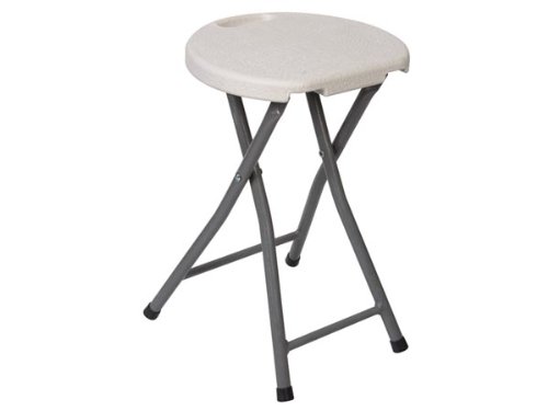 TABOURET PLIANT - Ø 30 x 46cm ROBUSTE polyéthylène anti-taches