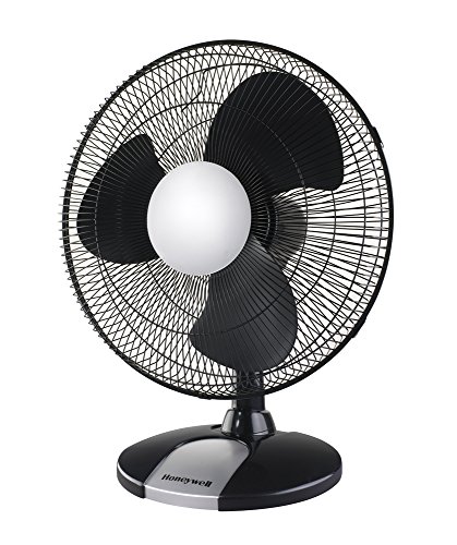 Honeywell HT116E Ventilateur de Table Oscillant Noir/Argent