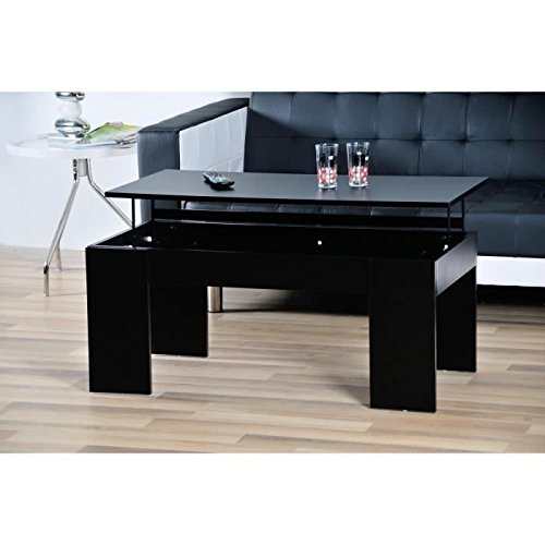 OPEN Table basse plateau relevable noir