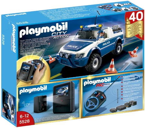 Playmobil - 5528 - 4x4 de Police Radiocommandé avec Caméra Playmobil - 5528 - 4x4 de Police Radiocommandé avec Caméra