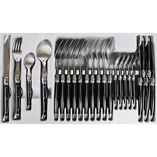 LAGUIOLE Ménagere 24 pieces NOIR Mat