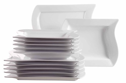 Domestic 920829 Service de Table Assiettes 12 Pieces Perfetto Domestic 920829 Service de Table Assiettes 12 Pieces Perfetto