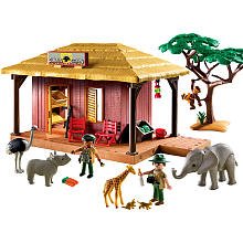 Playmobil - 5907 - Figurine - Campement Des Soigneurs Avec Bébés Animaux