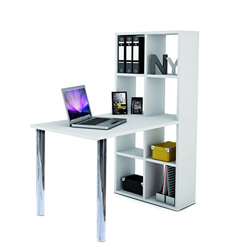 Demeyere 205604 Lexington Bureau Bibliothèque Panneau de Particules Blanc 120 x 66 x 142 cm Demeyere 205604 Lexington Bureau Bibliothèque Panneau de Particules Blanc 120 x 66 x 142 cm