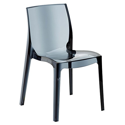 Becca Chaise design transparente grise Gris - Alinea 47.0x81.5. Becca Chaise design transparente grise Gris - Alinea 47.0x81.5.