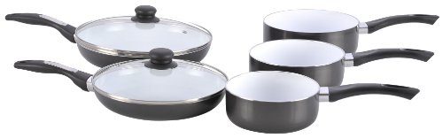 Pradel Premium PRADEL-489 Batterie de Cuisine 7 Pièces Aluminium/Céramique Blanc/Gris Pradel Premium PRADEL-489 Batterie de Cuisine 7 Pièces Aluminium/Céramique Blanc/Gris