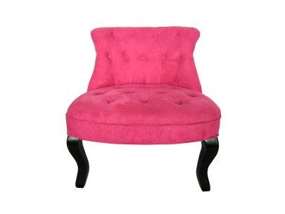 Fauteuil crapaud en suédine LUVIA II - Rose Fauteuil crapaud en suédine LUVIA II - Rose