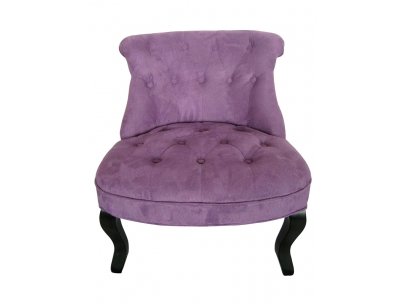 Fauteuil crapaud en suédine LUVIA II - Violet Fauteuil crapaud en suédine LUVIA II - Violet
