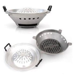 Aluminum Thai - Loas - Korean Charcoal Barbecue Stove Grill Size 30cm or 12" Aluminum Thai - Loas - Korean Charcoal Barbecue Stove Grill Size 30cm or 12"