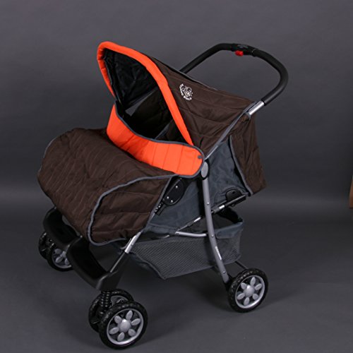 Poussette double twin orange Deluxe Tandem - BambinoWorld Poussette double twin orange Deluxe Tandem - BambinoWorld