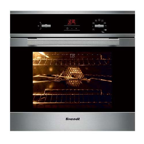 Brandt FP1061X Four Electrique 53 L Multi Fonctions Pyrolyse Classe: A Inox et Noir
