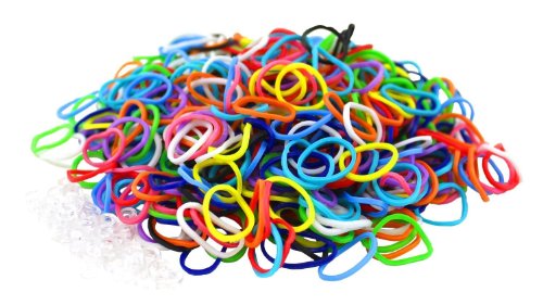 Loom Bandz - Rainbow Colours - Colourful Assortment 600 Count & 25 Clips Loom Bandz - Rainbow Colours - Colourful Assortment 600 Count & 25 Clips