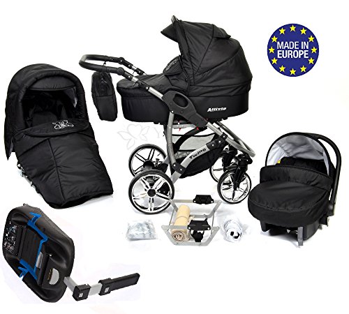 Allivio - Baby Sportive Système de voyage 3 en 1 avec landau, siège auto, base Isofix, poussette et accessoires bébé Allivio - Baby Sportive Système de voyage 3 en 1 avec landau, siège auto, base Isofix, poussette et accessoires bébé