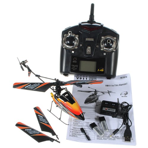 WLtoys V911 Mini Hélicoptère Radiocommandé RC 4Voies avec Gyro 2.4GHz - Couleur ORANGE - Intérieur et Extérieur WLtoys V911 Mini Hélicoptère Radiocommandé RC 4Voies avec Gyro 2.4GHz - Couleur ORANGE - Intérieur et Extérieur