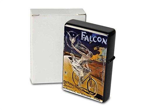 Briquet à essence Imprimé faucon femme vélo Briquet à essence Imprimé faucon femme vélo