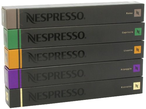 Nespresso Lot de 50 capsules de café Varié