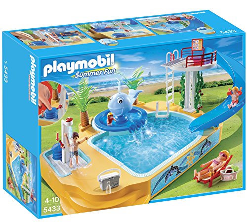 Playmobil - 5433 - Figurine - Famille Avec Piscine Et Plongeoir