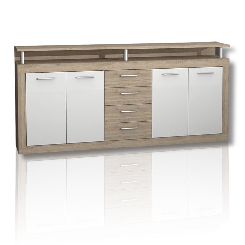 CAVA Buffet coloris chene/blanc 198cm CAVA Buffet coloris chene/blanc 198cm