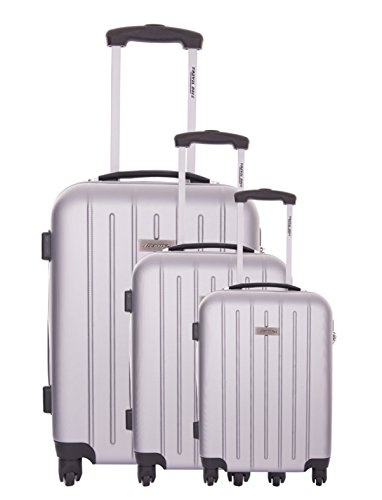 Travel One Set de 3 Valises - KORBA ARGENT - Taille S+M+XL- Système 360 + Roues silencieuses - Ultra light - Grande contenance - LIVRAISON GRATUITE Travel One Set de 3 Valises - KORBA ARGENT - Taille S+M+XL- Système 360 + Roues silencieuses - Ultra light - Grande contenance - LIVRAISON GRATUITE