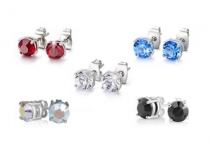 Set de 3 paires de boucles d'oreilles ornées de cristaux Swarovski Elements Set de 3 paires de boucles d'oreilles ornées de cristaux Swarovski Elements