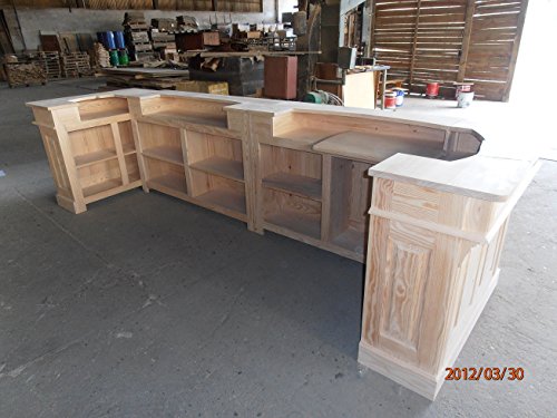 Comptoir - Bar sur mesure en pin massif naturel - 4m00x1.50m Comptoir - Bar sur mesure en pin massif naturel - 4m00x1.50m