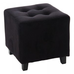 Pouf "Leandre" Velours Noir Pouf "Leandre" Velours Noir